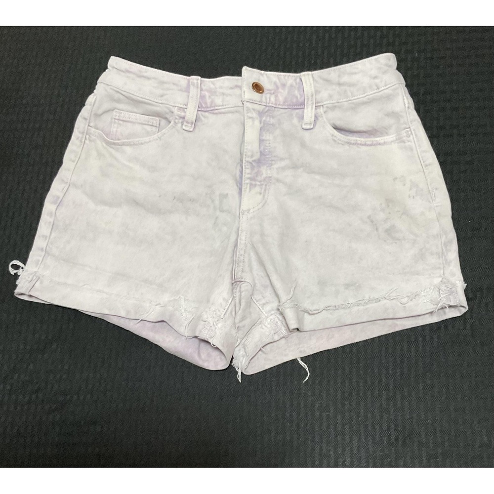 Universal Thread Shorts Womens 6/28 Purple Denim Cutoff Raw Hem Casual Summer